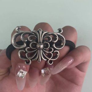 Chrome Hearts Butterfly Hair Tie With Sterling Silver